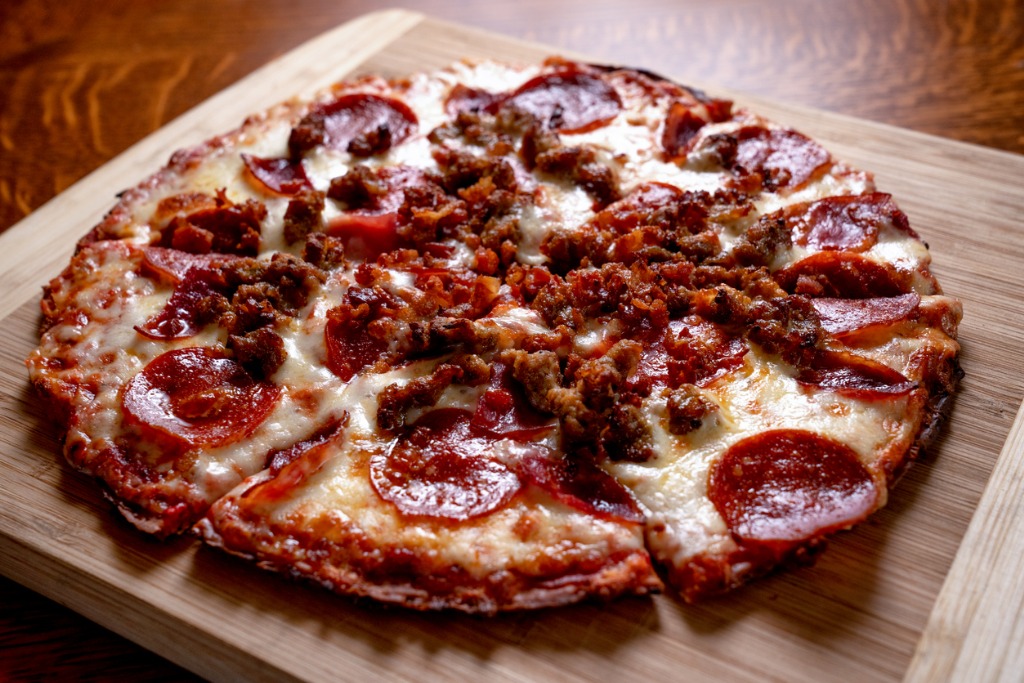 thin-crust-pepperoni-and-sausage-pizza